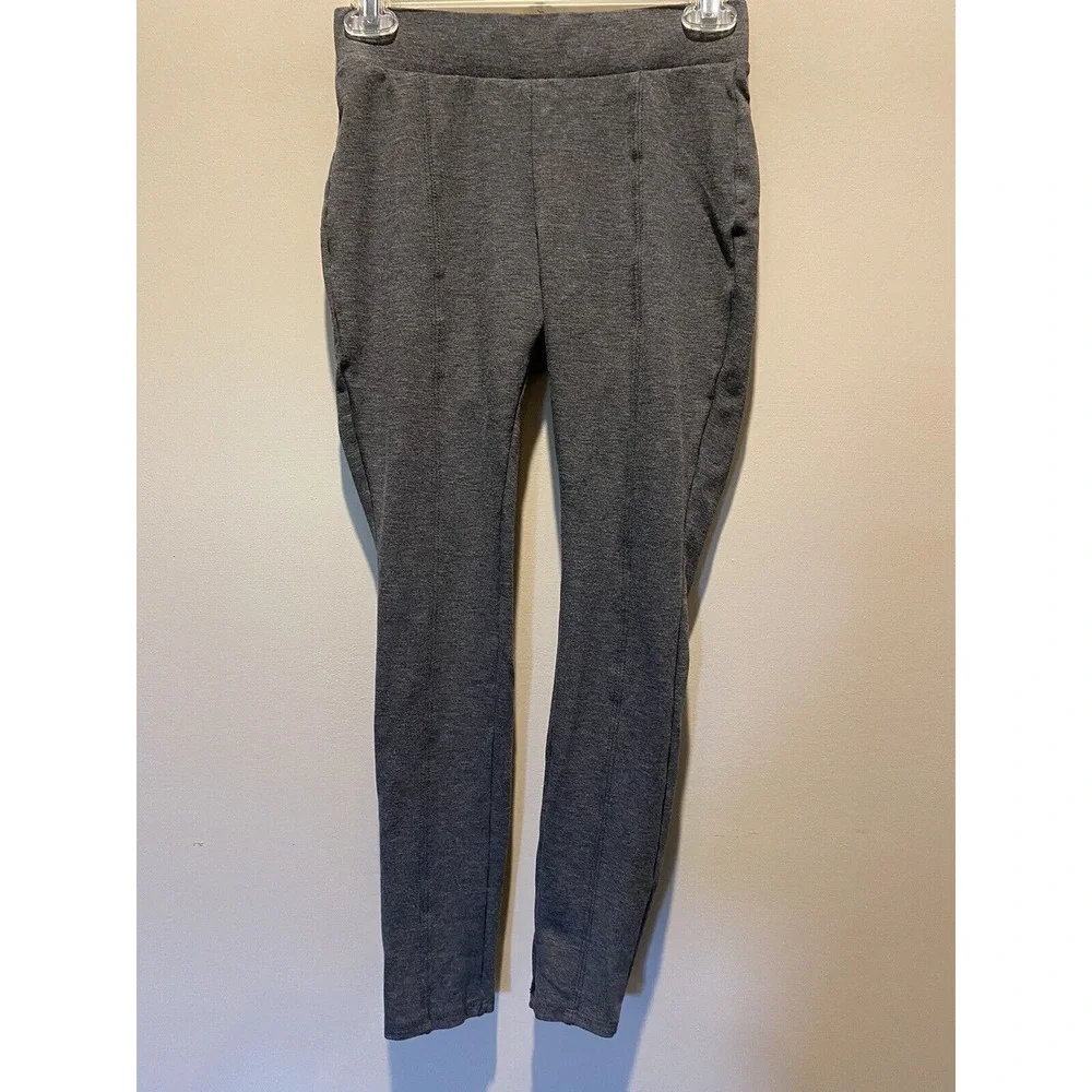 Time Tru Stretch Dress Pants, Pull‎ On Dark Grey, Women's Size XS