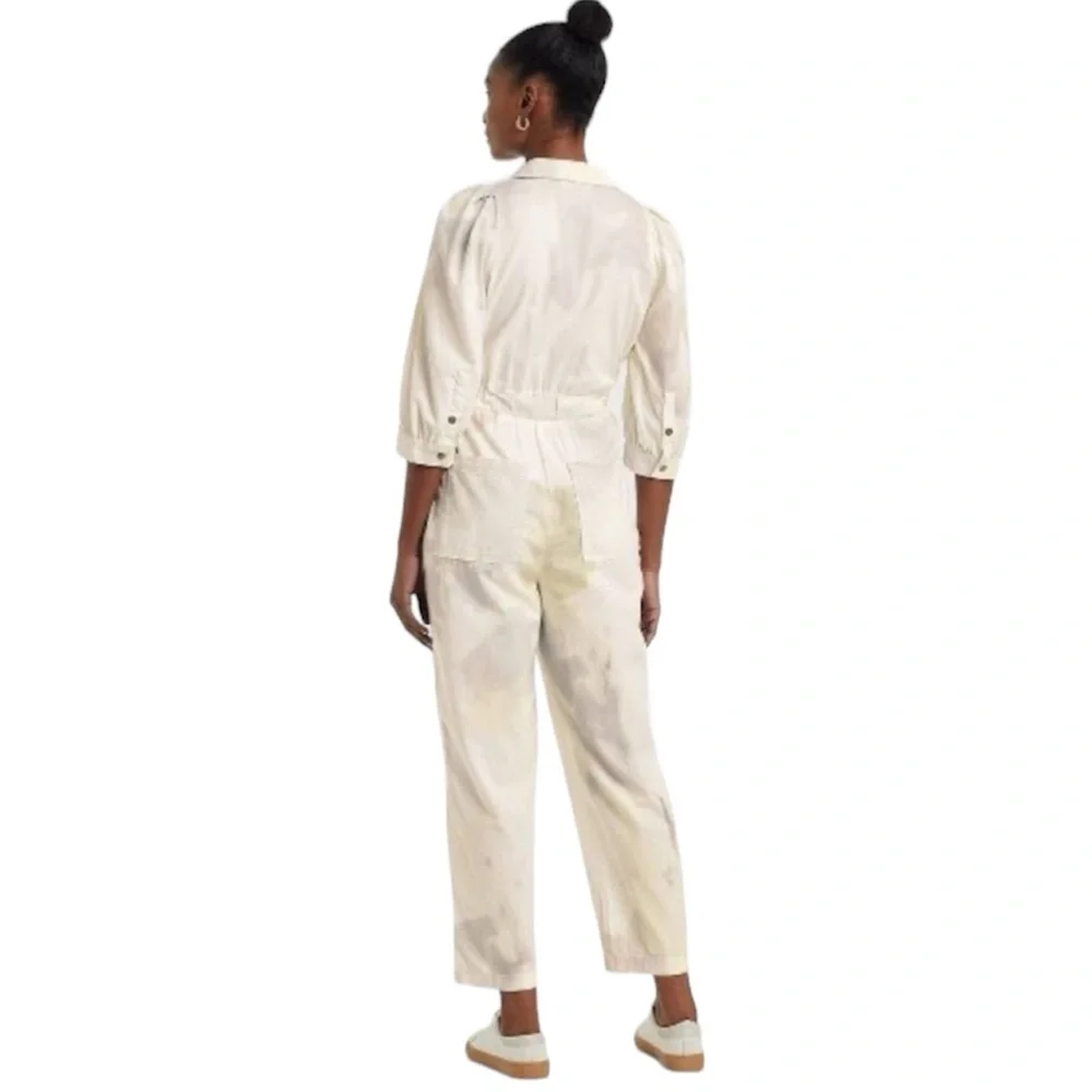 UNIVERSAL THREAD Pastel Tie Dye Puff Sleeve Boiler Lympia Jumpsuit size 4