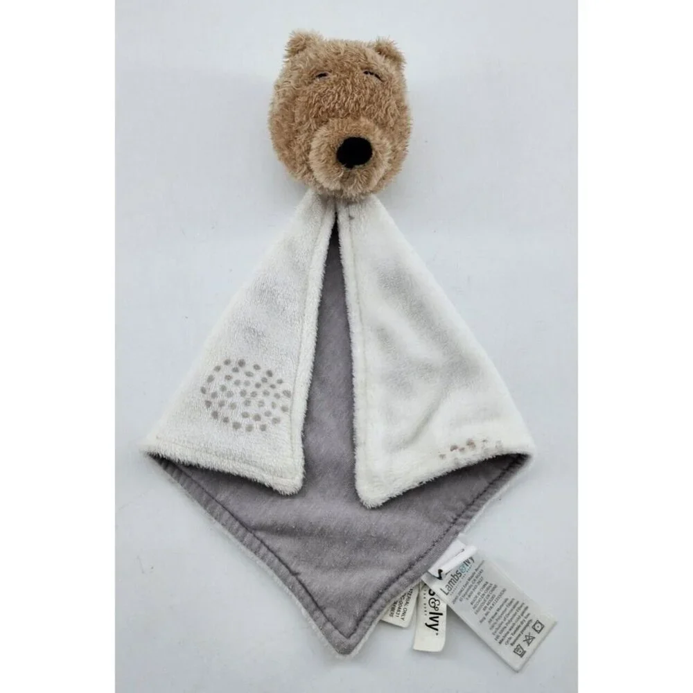 Lambs & Ivy Disney Baby Winnie The Pooh Lovey White / Gray‎ Security Blanket