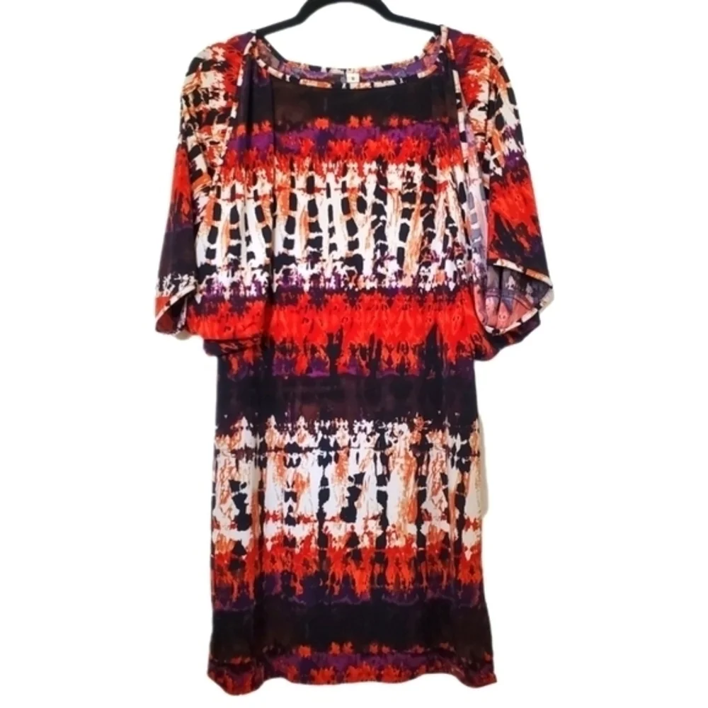Uncle Frank Women's Stretch Jersey Mini Dress with‎ Balloon Sleeves