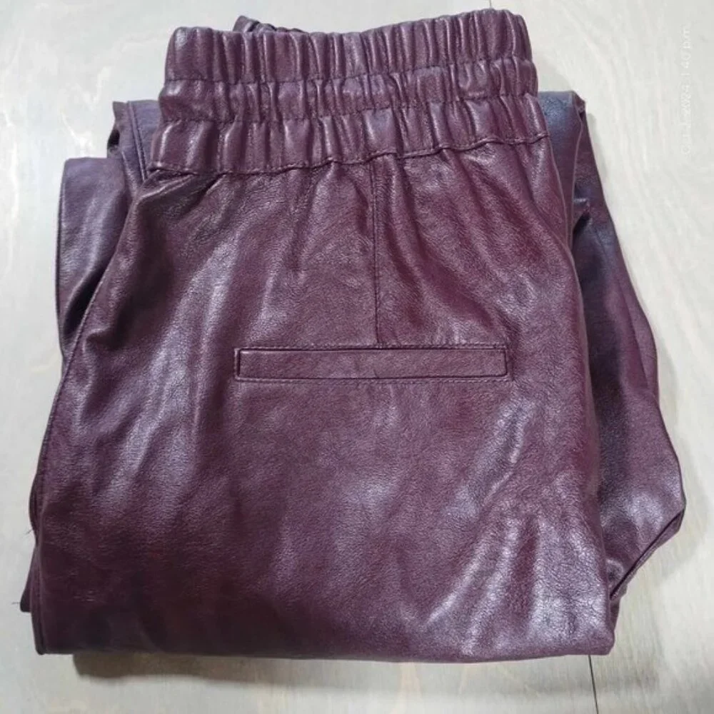 Dynamite Plum‎ Faux Leather Leather Jogger Runs larger.