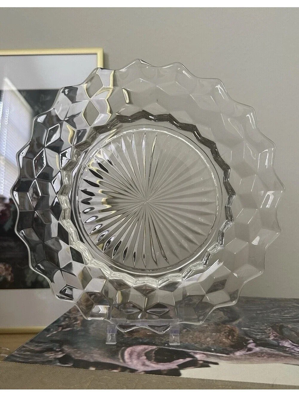 Vintage Fostoria American Cubist Clear 8