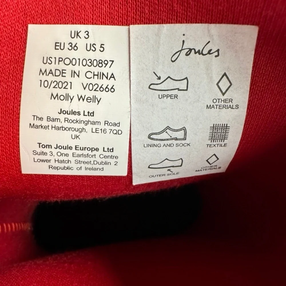 Joules detail red