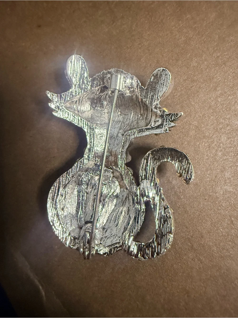 Dapper cat￼ sparkling silver