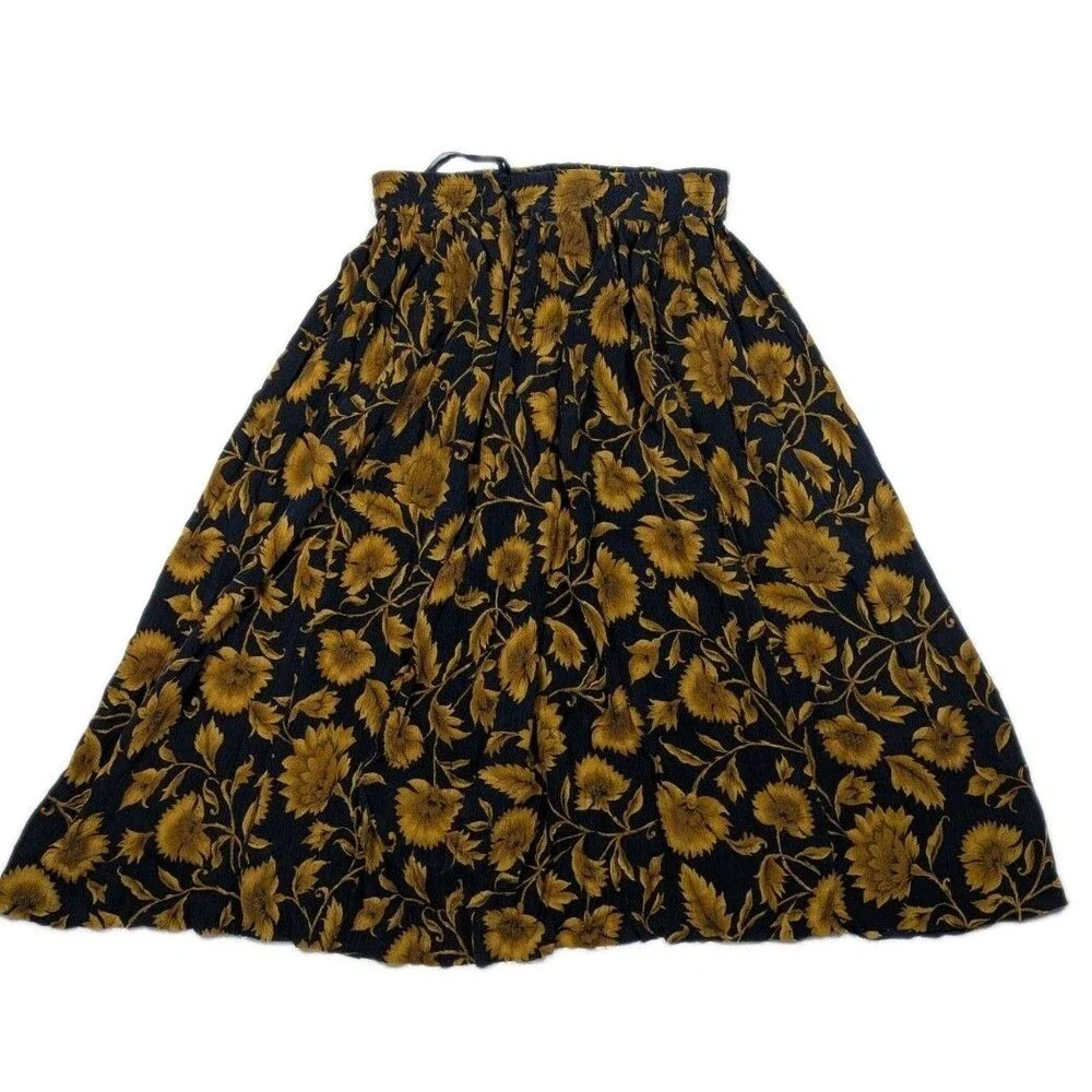 Jones New York Skirt Size 4 NWT Bias Cut Silk Chevron Print Elastic Waist