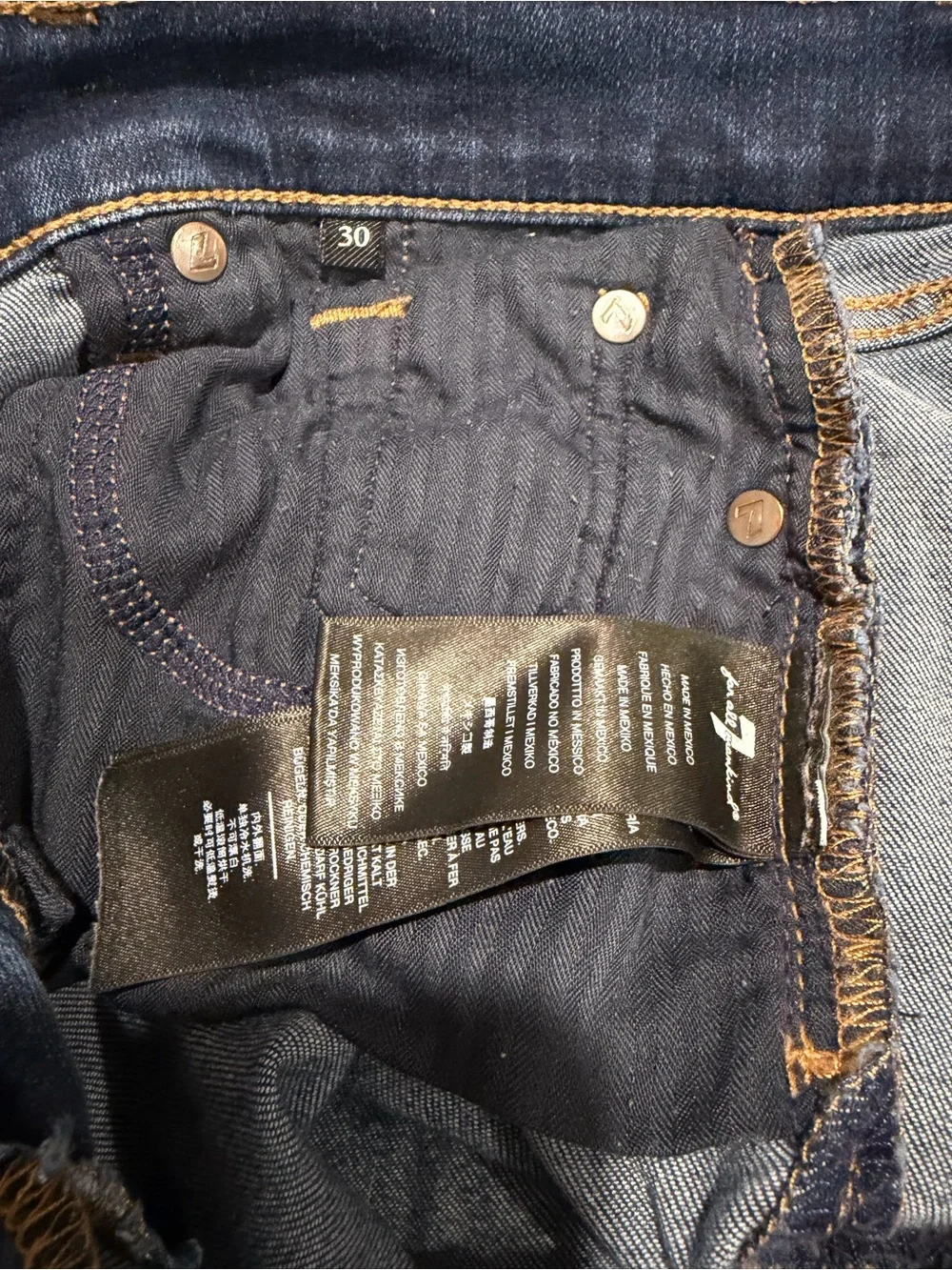 7 For All Mankind dark blue