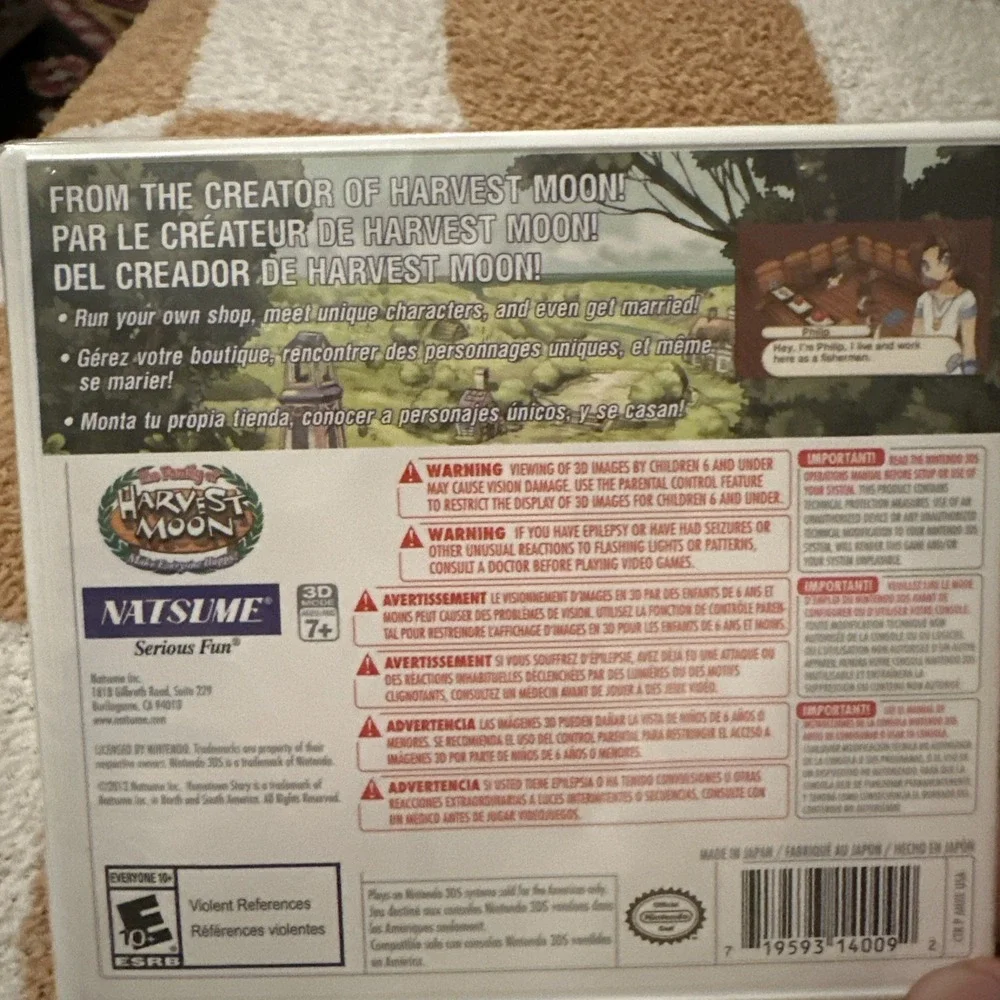 Hometown Story Nintendo 3DS 2013 Natsume Simulation Game New Sealed