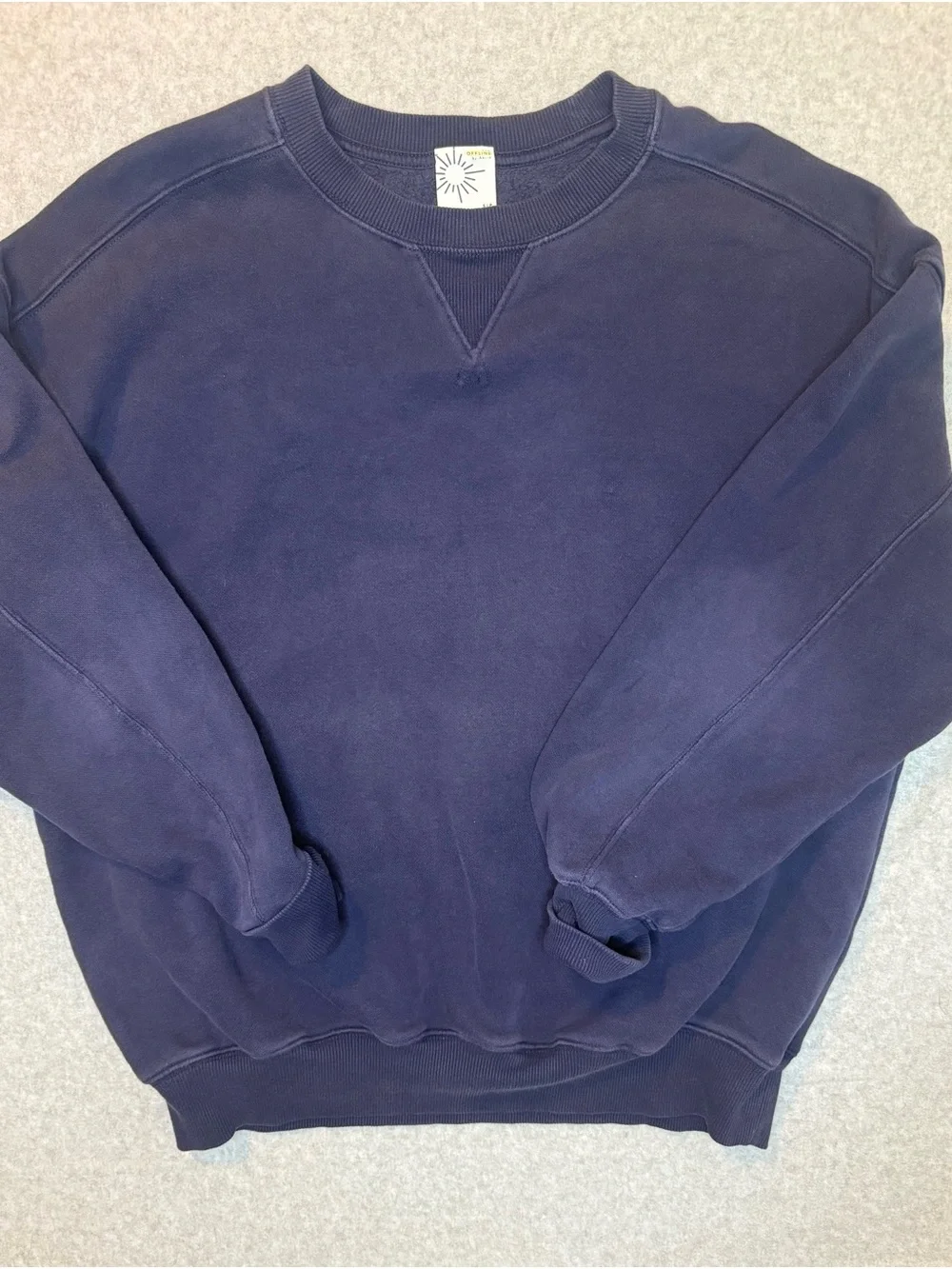 Men's Navy Crewneck Sweatshirt - Classic Pullover