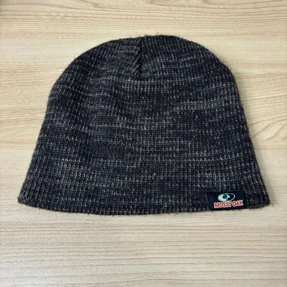 Mossy Oak Hat Beanie Mens Gray Brown Hunting Lightweight Outdoors‎