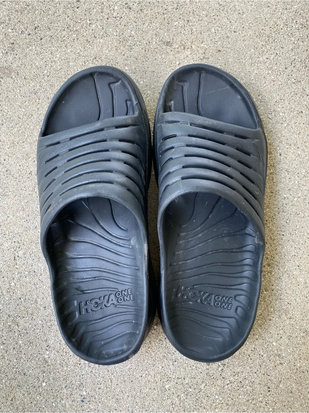 Hoka One One Black Slide Sandals