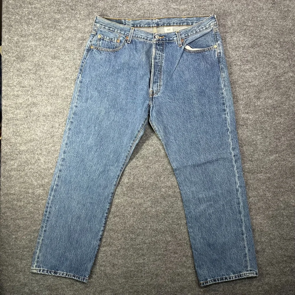 Vintage 2006 Levi's 501‎ Jeans Blue Denim Classic Straight Button Fly Y2K 38X31