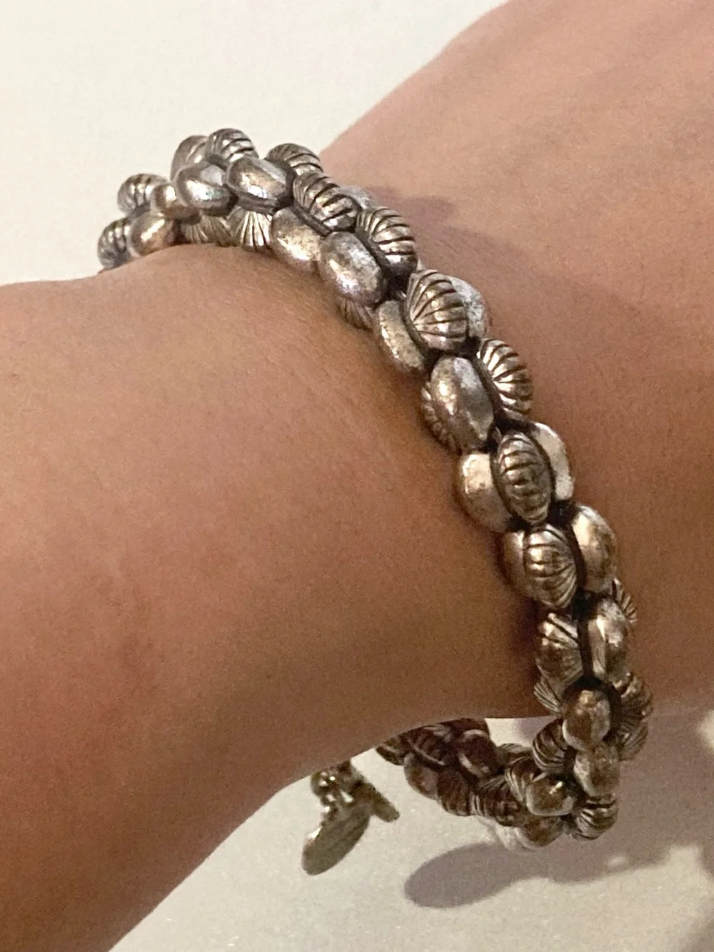 Alex and Ani vintage Silver tone Beaded preloved Bracelet jewelry