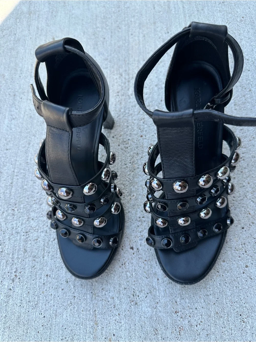 Karl Lagerfeld black leather