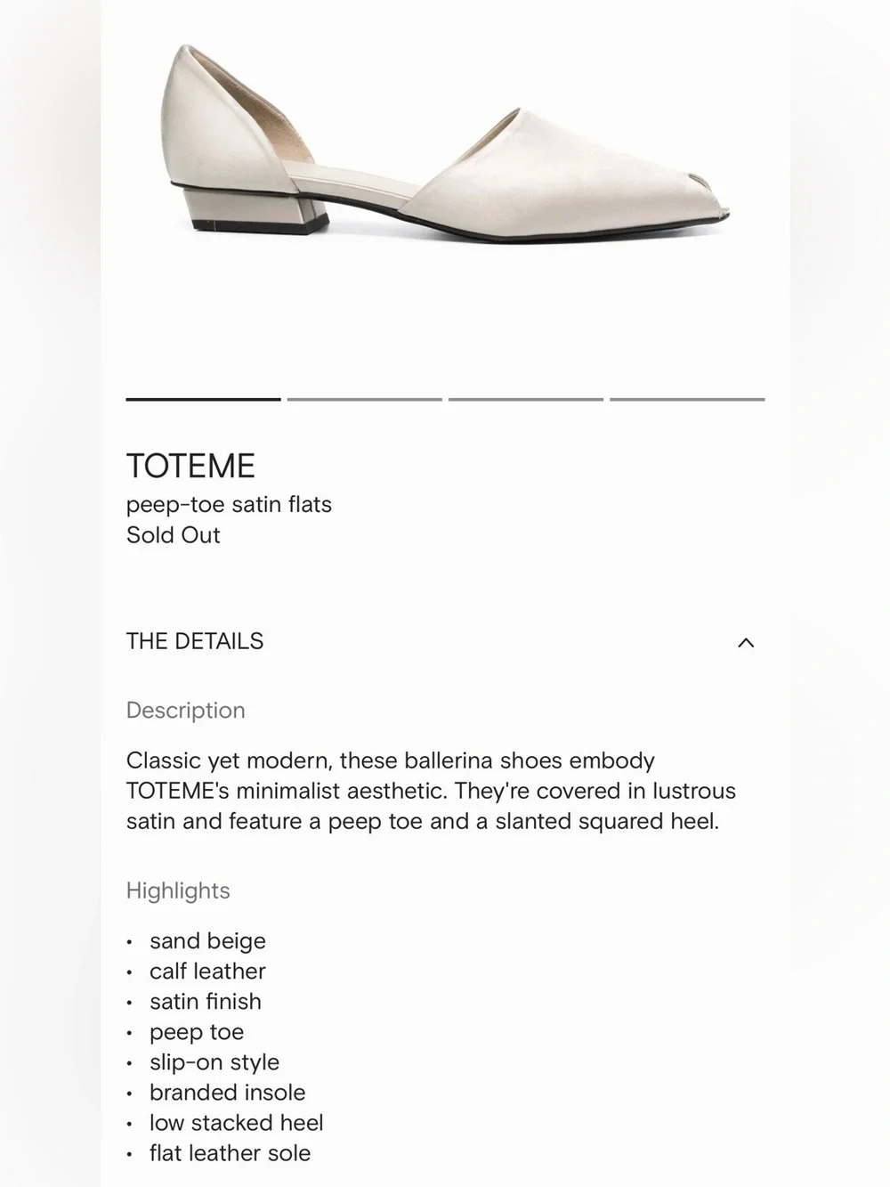 Toteme satin d’orsay