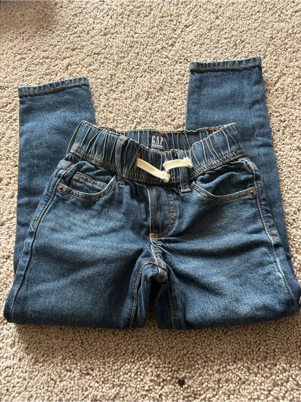GAP Kids Stretch Slim Jeans in Dark Blue Denim