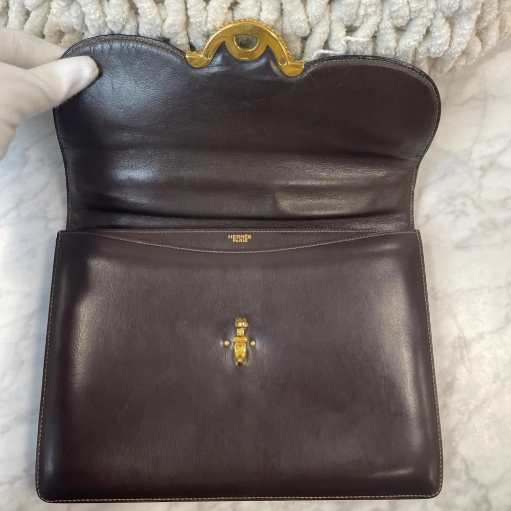 Hermes dark brown