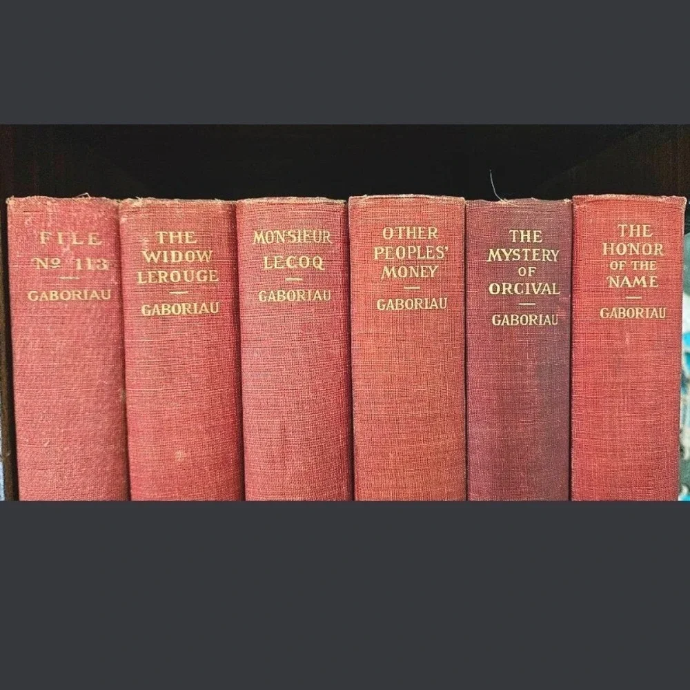 Antique 1st Edition Complete 10 book set Gaboriau Leqoc Mystery Series Hardback