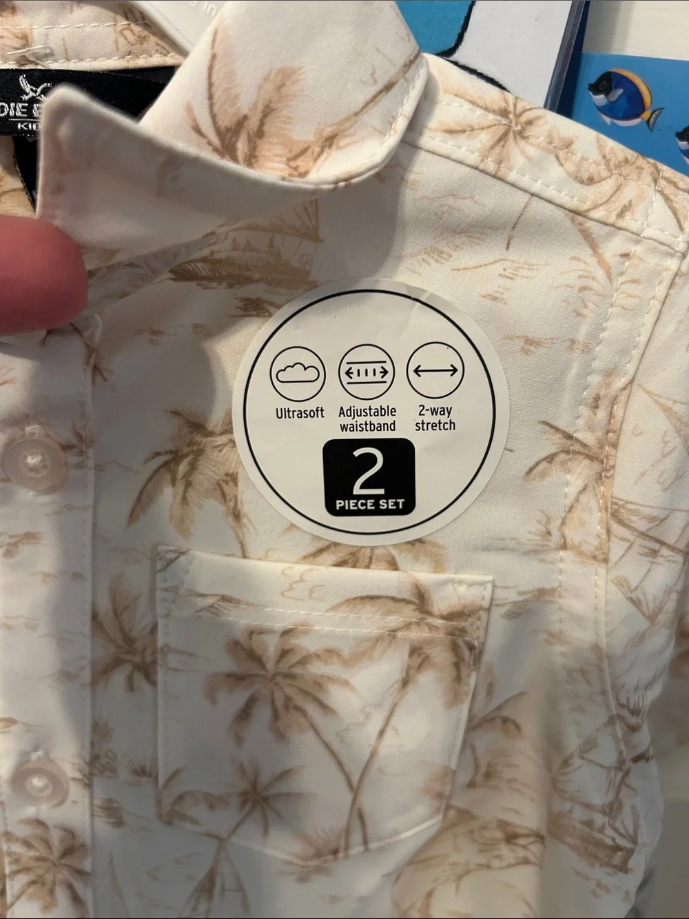 Eddie Bauer button tree print