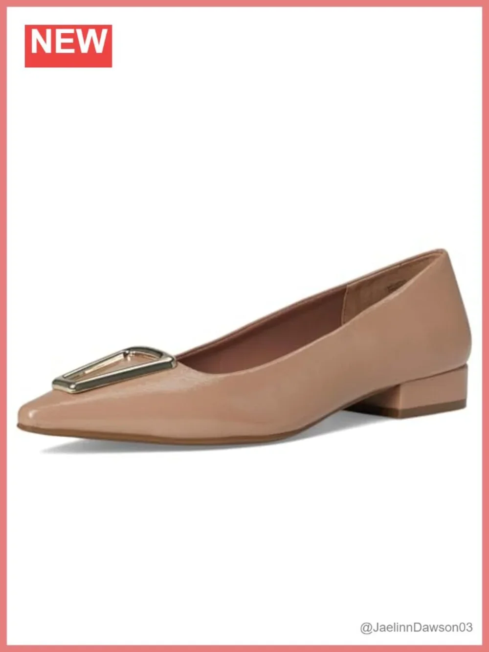 Anne Klein Cavina Loafers Women's Pointed Toe PU Slip-On Ballet Flats