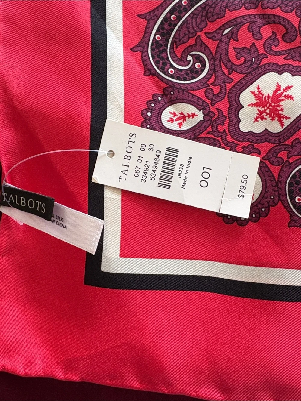 Talbots silky paisley