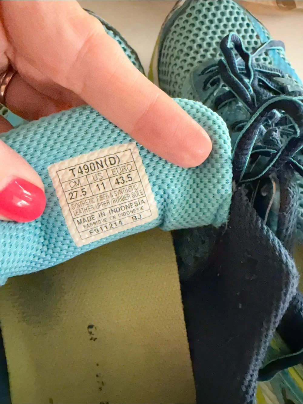 Asics breathable teal