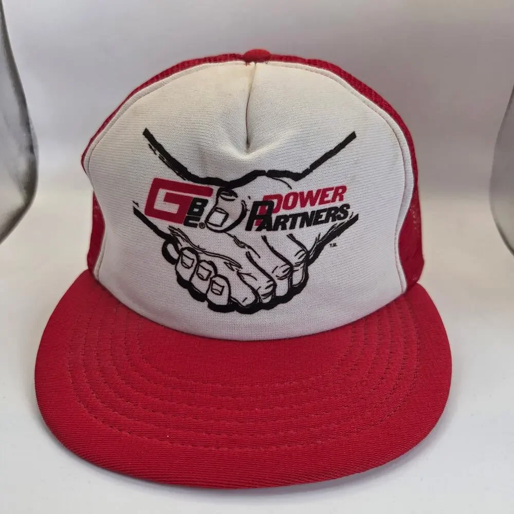Vintage G8 Power Partners Mesh Trucker Hat Foam Front Snapback Advertising Cap