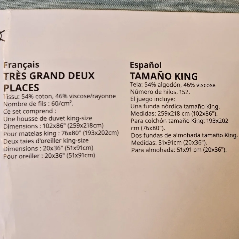 IKEA fabric 46% king