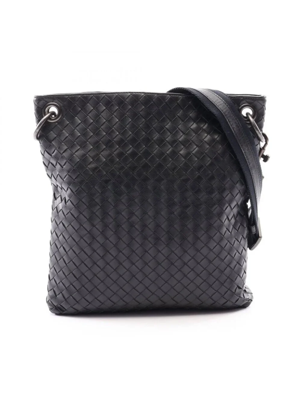 Bottega Veneta Shoulder Bag Intrecciato Black Leather