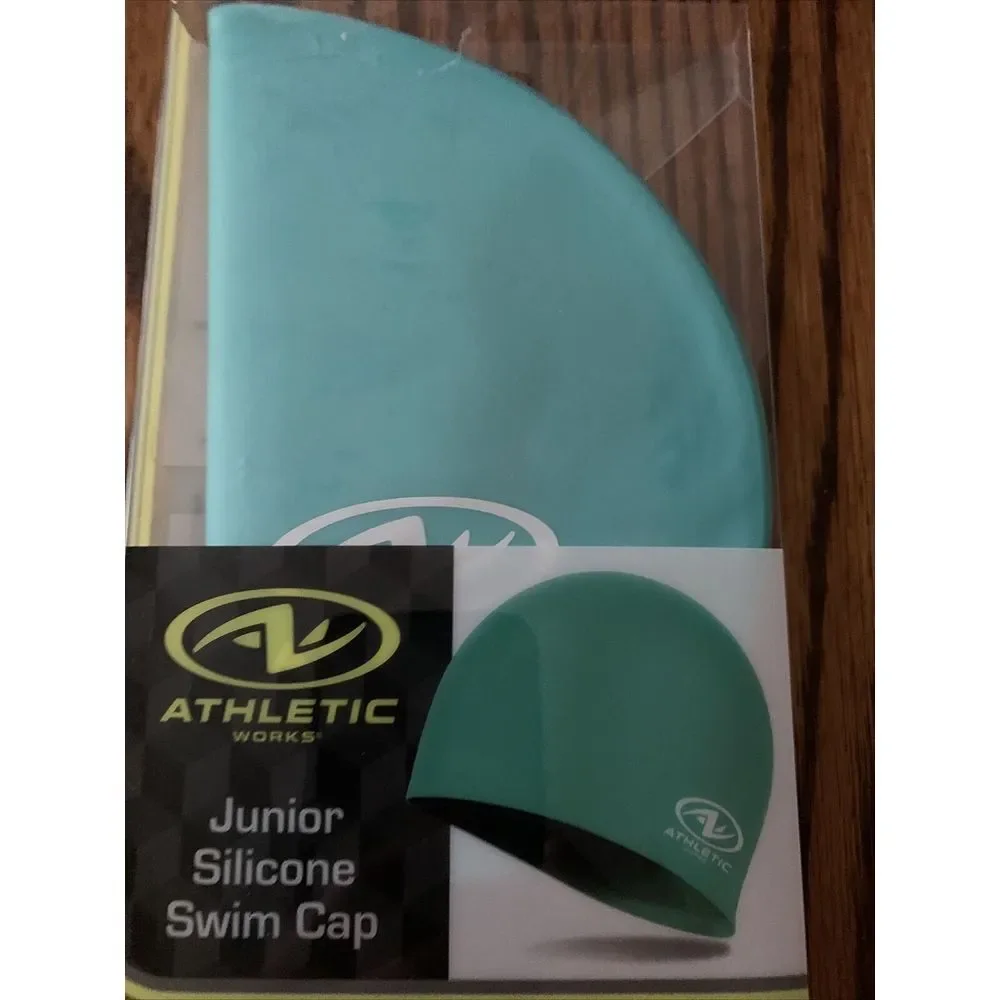 Athletic Jr Silicone Swim Cap Teal‎ Color