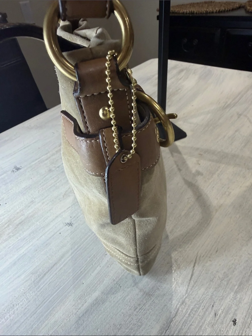 Coach suede hobo