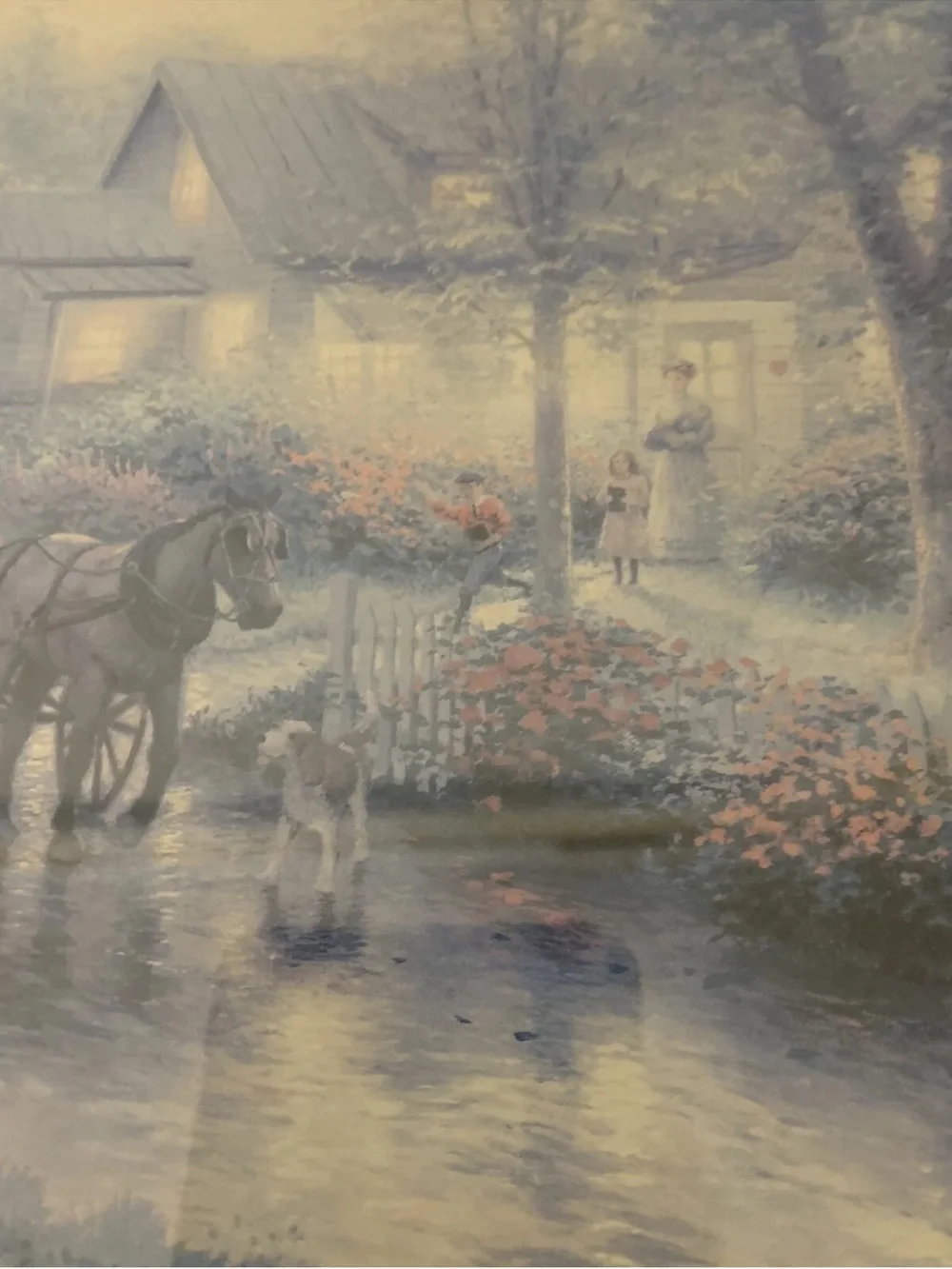 Thomas Kinkade serene blue