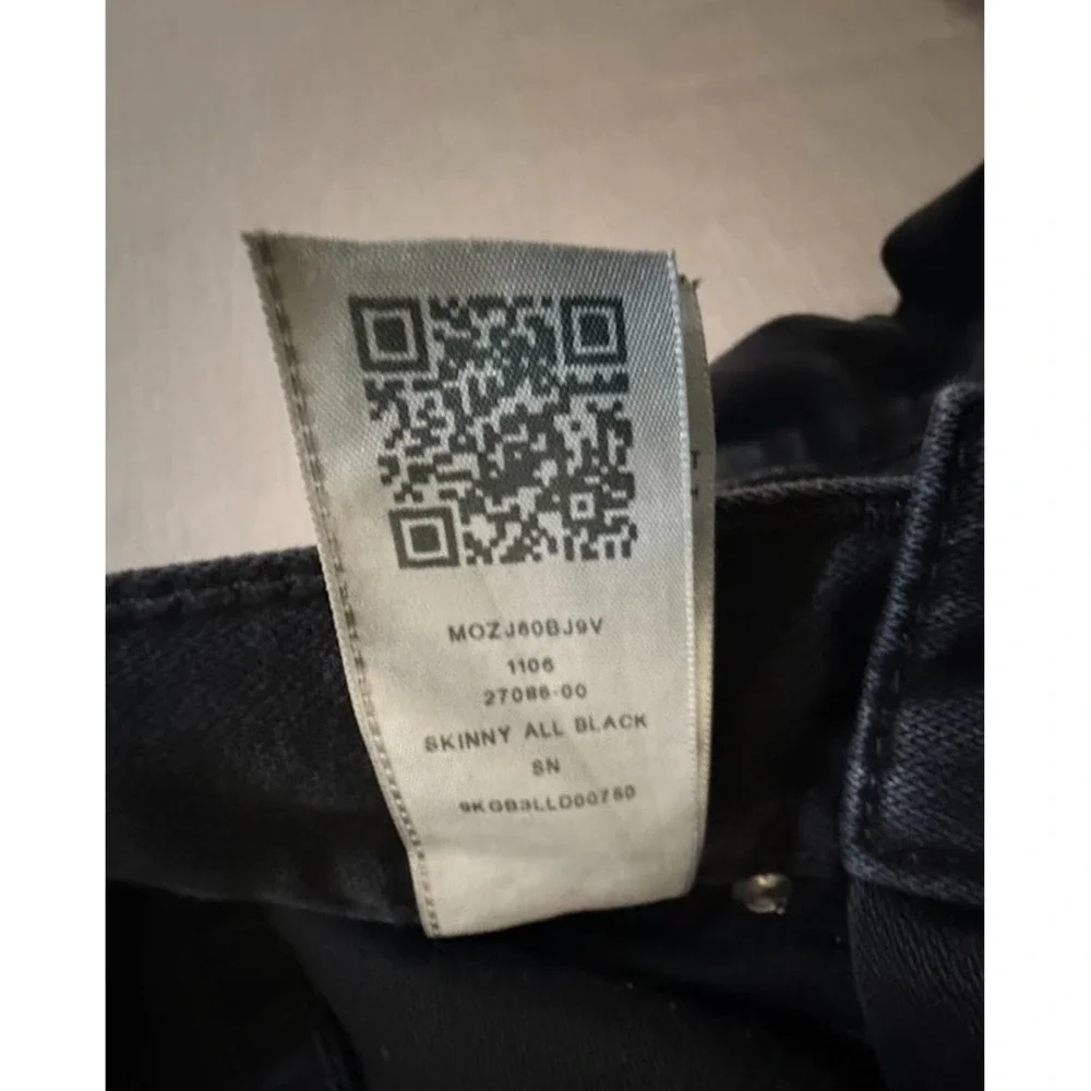 True Religion Jeans Mens 32 Black Denim Skinny‎ No Flap 32x32.