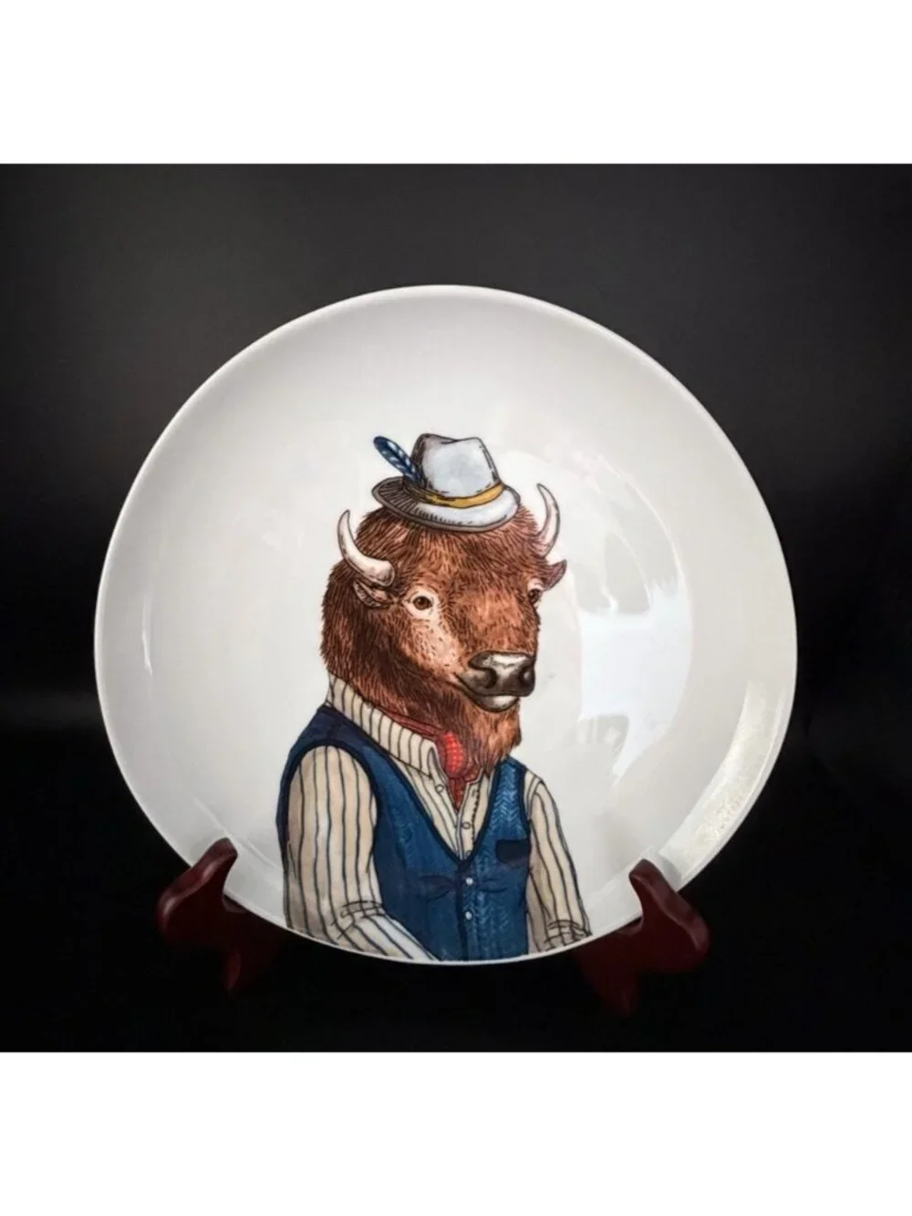 Salad Plate West Elm Rachel Kozlowski Dapper Animal 8.75