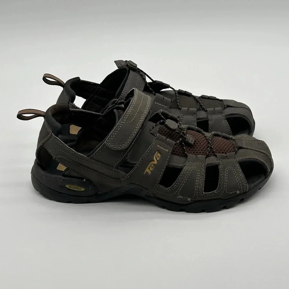 Men's US Size 11‎ Teva Forebay #1001116 Sport Sandals Water Hiking Brown ShocPad