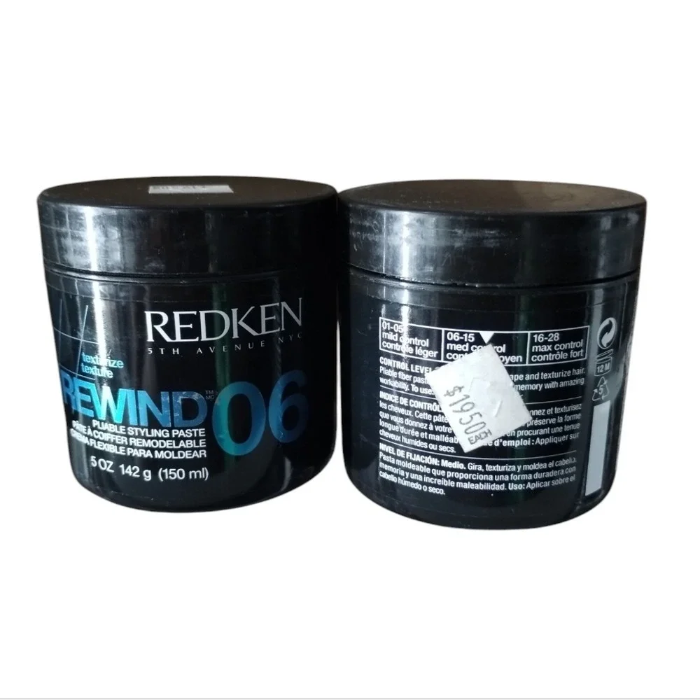 Redken‎ Mens Rewind 06 Pliable Styling Paste 2pcs Old packaging Full size Rare