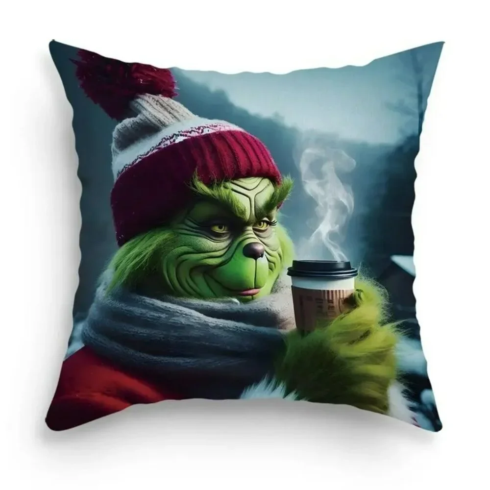The Grinch Throw Pillow grinch throw