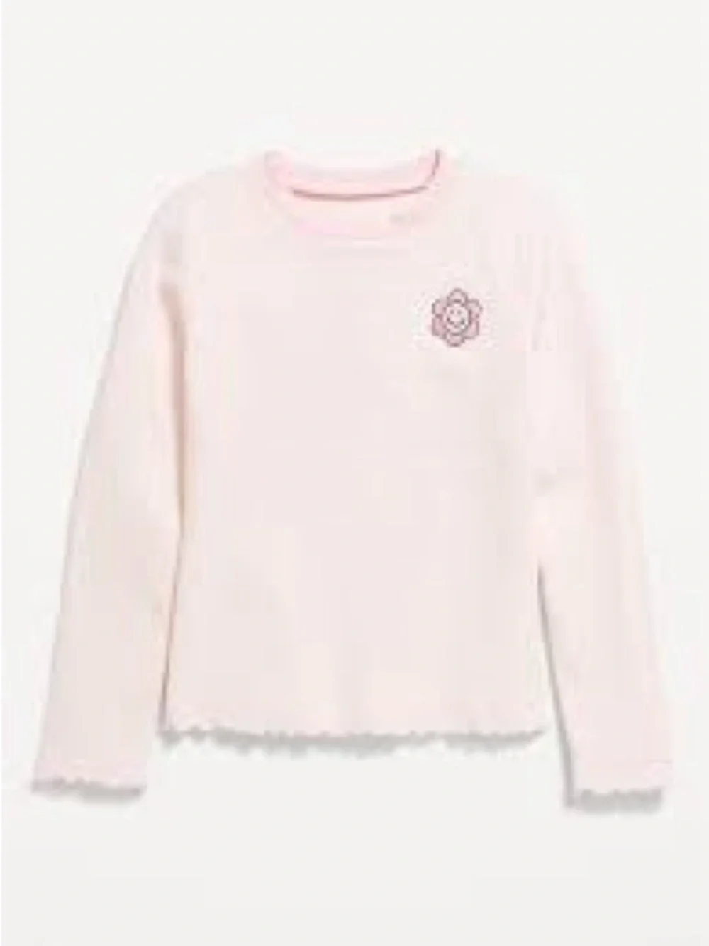 Old navy printed long sleeve fitted ringer top