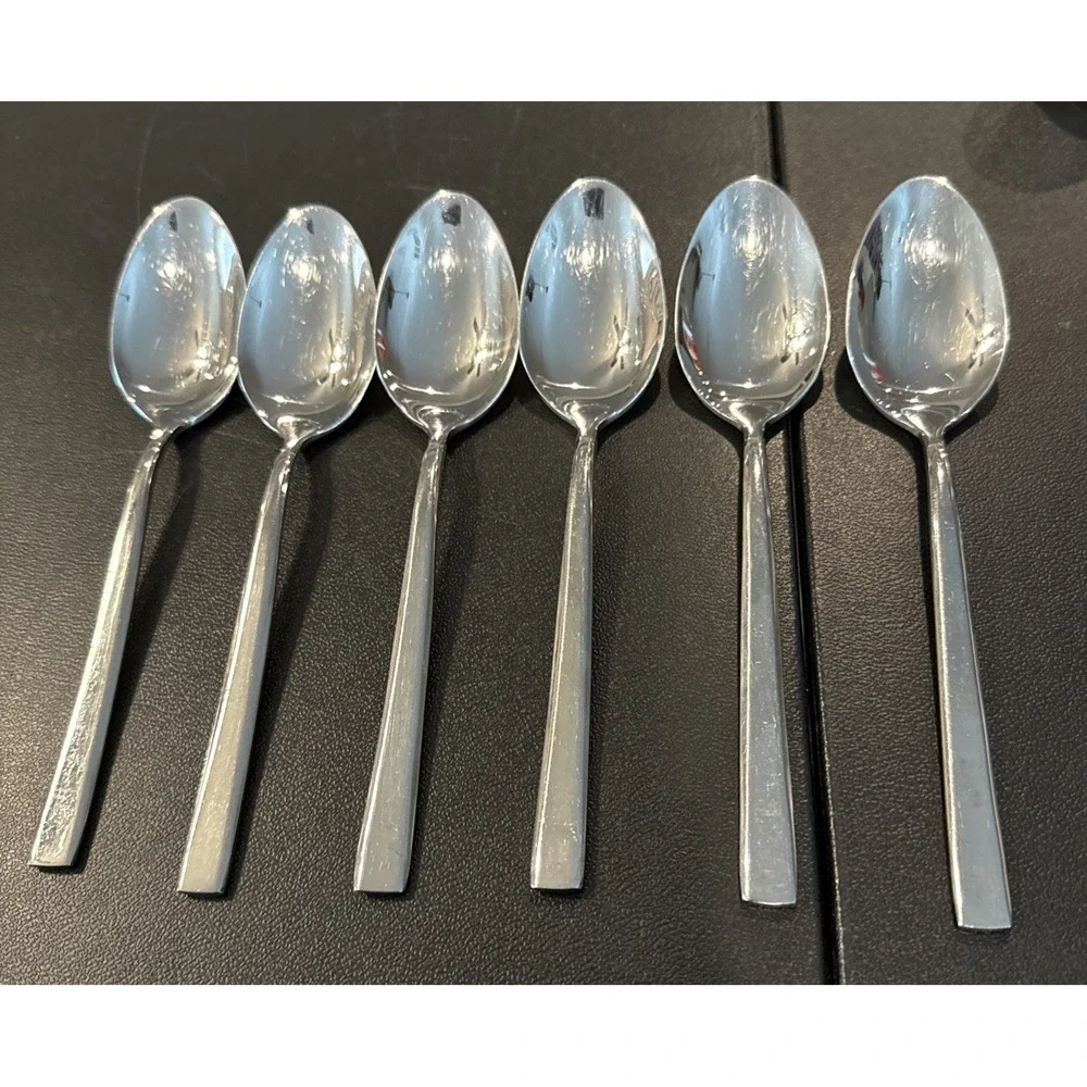 Reed & Barton Cole Soup Spoons Spoon 18/10‎ Stainless Steel Flatware Set Of 6