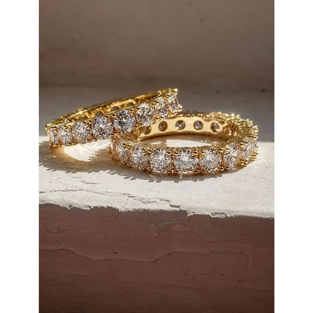 14k Gp Men's Eternity Band Ring