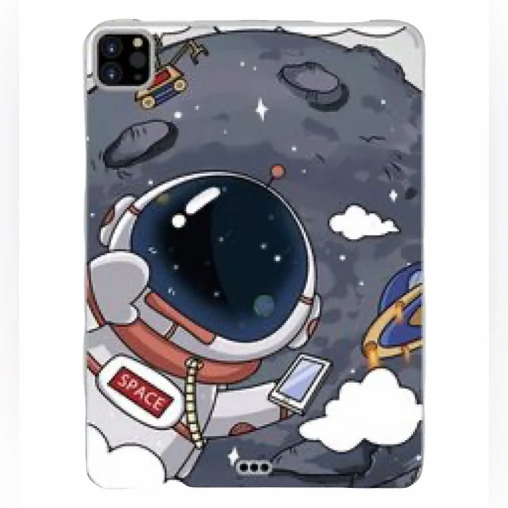 New Cartoon Astronaut Pattern Case Compatible With iPad Pro 12.9-Inch 2020