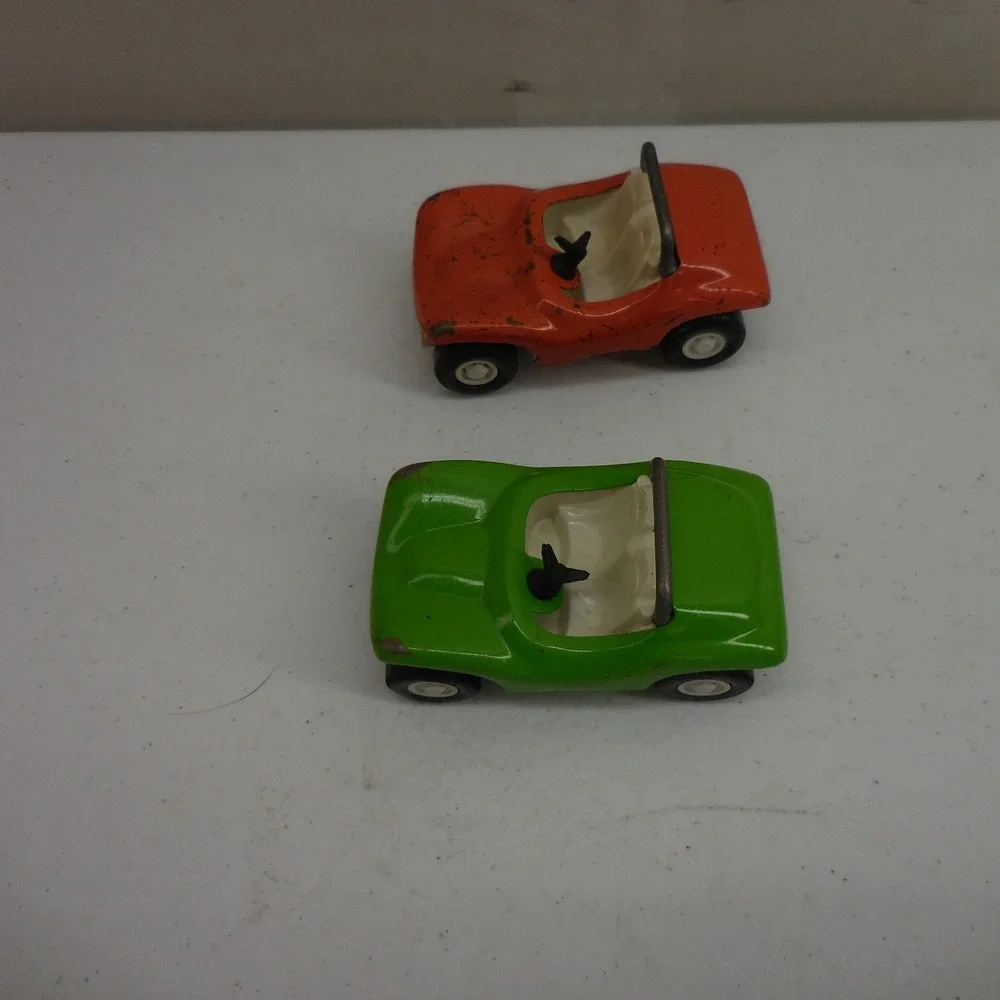 Vintage Tonka Dune Buggy Set Pressed Steel Green Orange Made in USA 1970s Toy