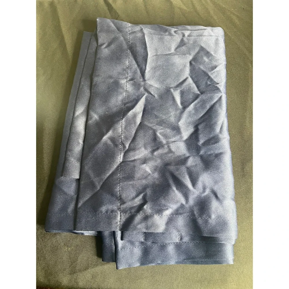 Pair of Navy Blue‎ Window Curtain Panels 30x84 Polyester Solid Navy Your Zone