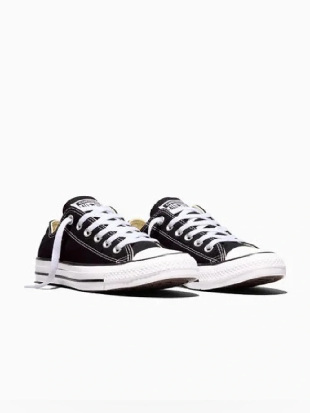 Converse Classic Chuck Taylor All Star Low Top Black Canvas White Size 7W/5M