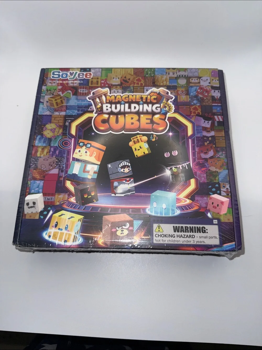 Soyee Mine Magnet World Magnetic Building Cubes STEM Toy Multicolor 200 pcs New
