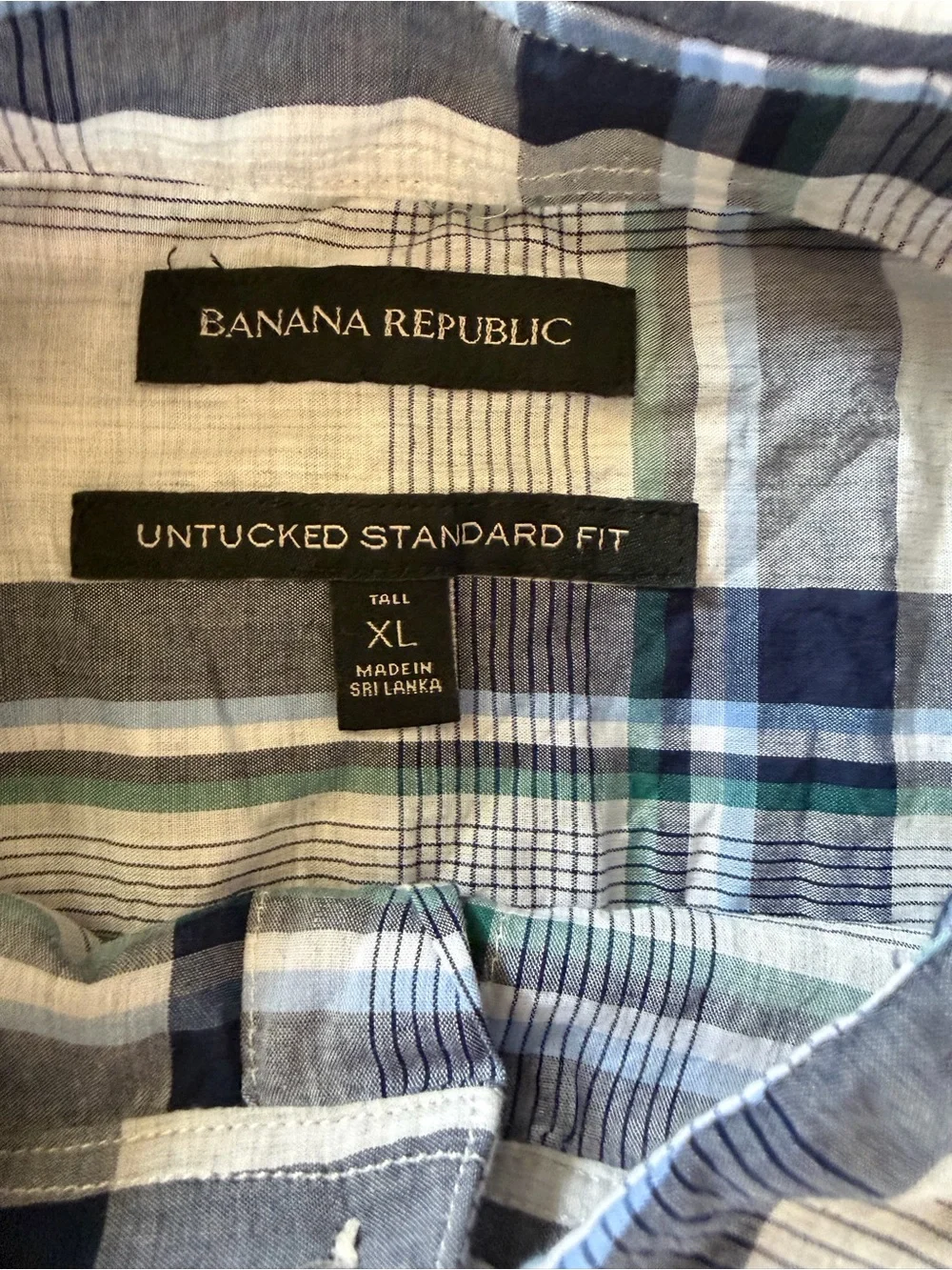 Banana Republic lightweight plaid