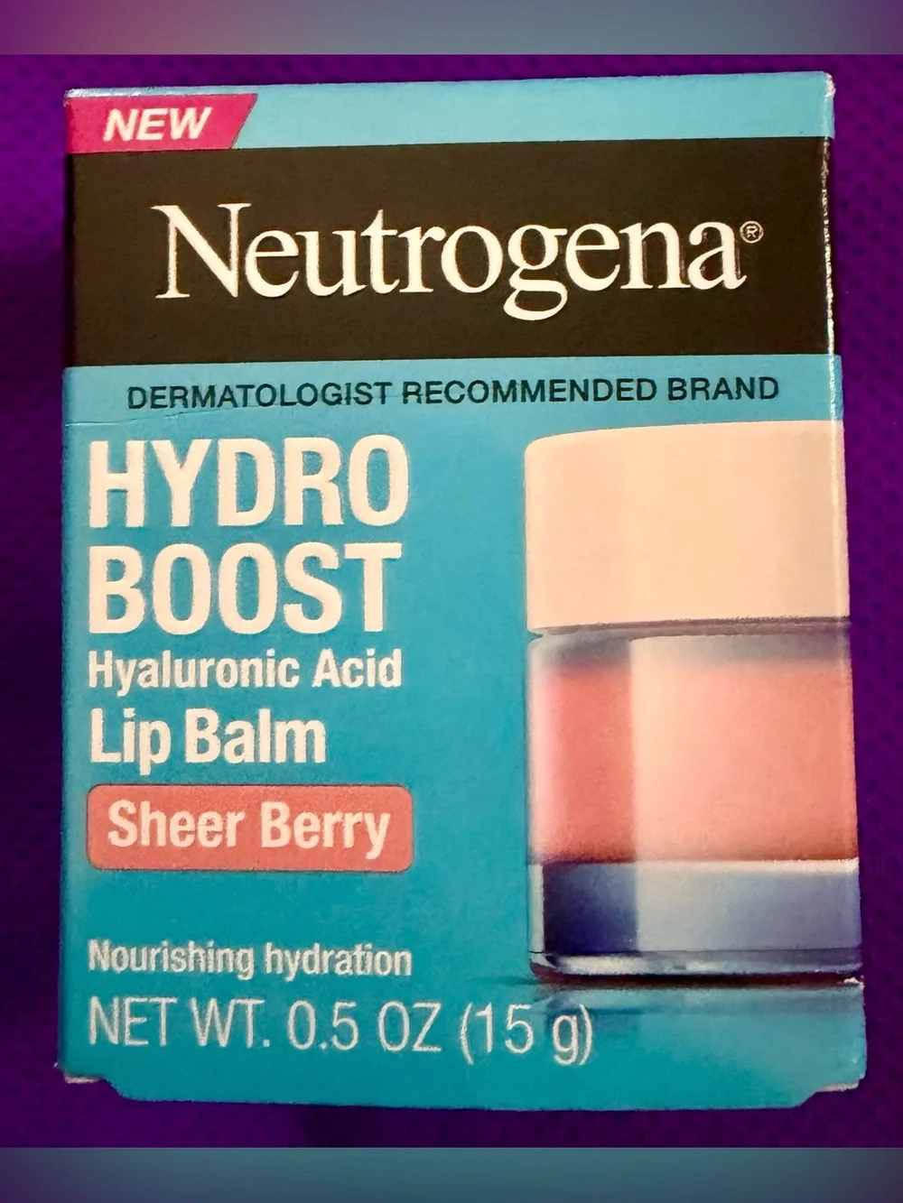 💕NEW💕Neutrogena Hydro Boost Hyaluronic Acid Lip Balm - Sheer Berry Pink