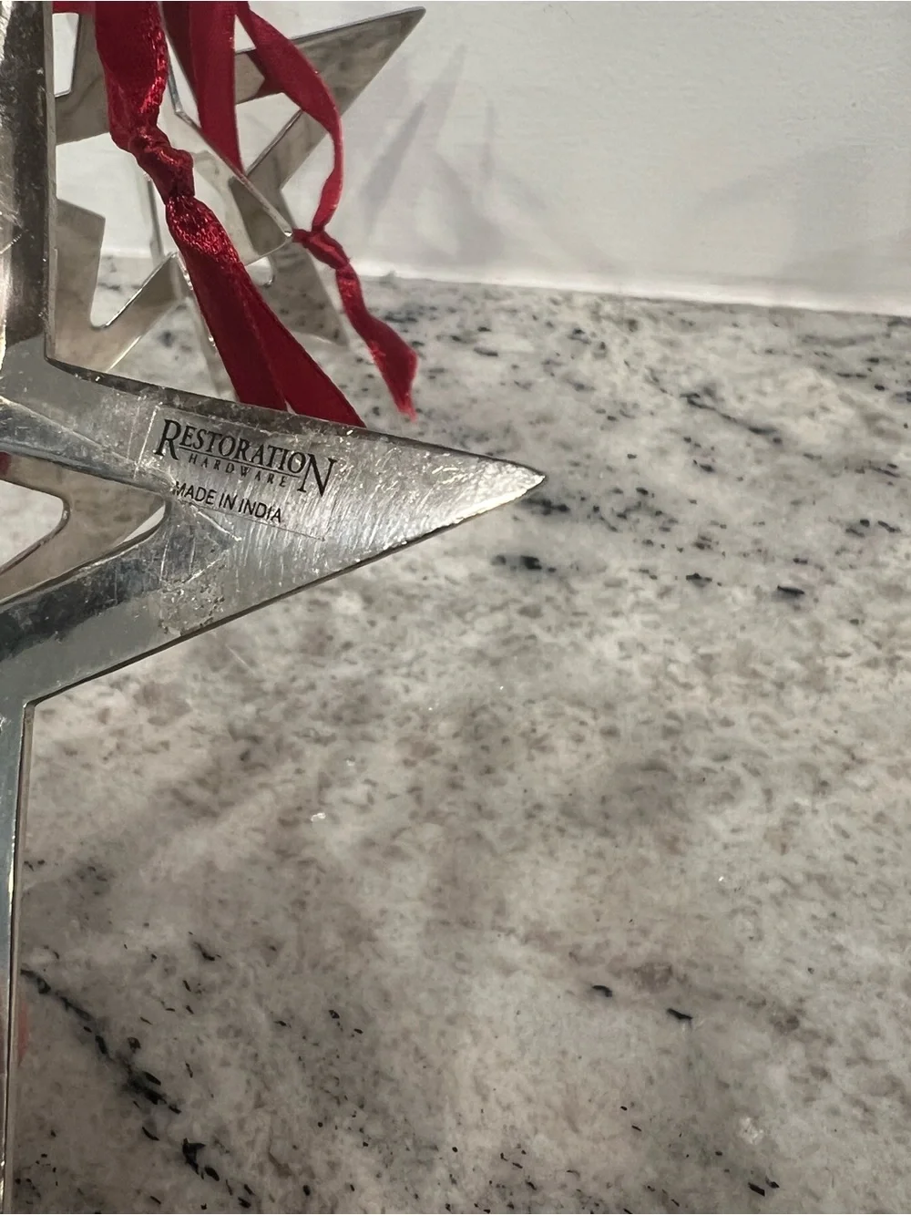 Restoration Hardware shiny silver