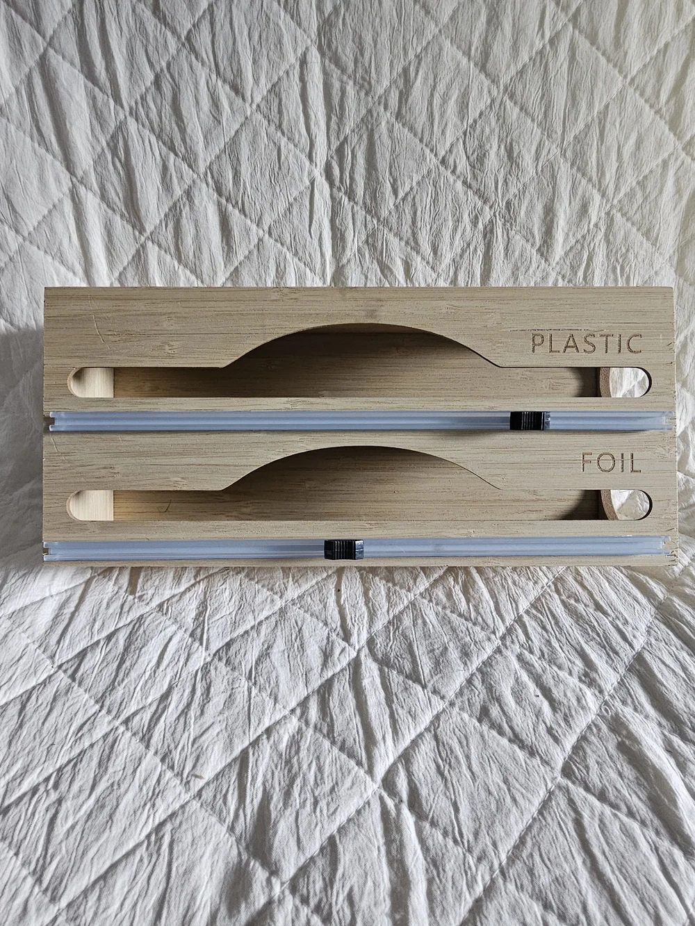 Wooden Kitchen Wrap Dispenser for Plastic and Foil - Natural
