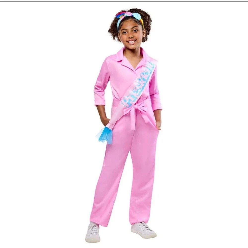 NEW President Barbie the Movie Child Costume Size Small (ages 5-7) 3 pcs Pink