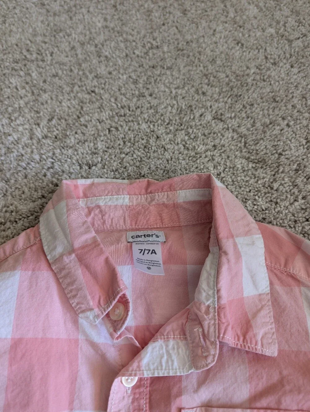 Carters lightweight plaid
